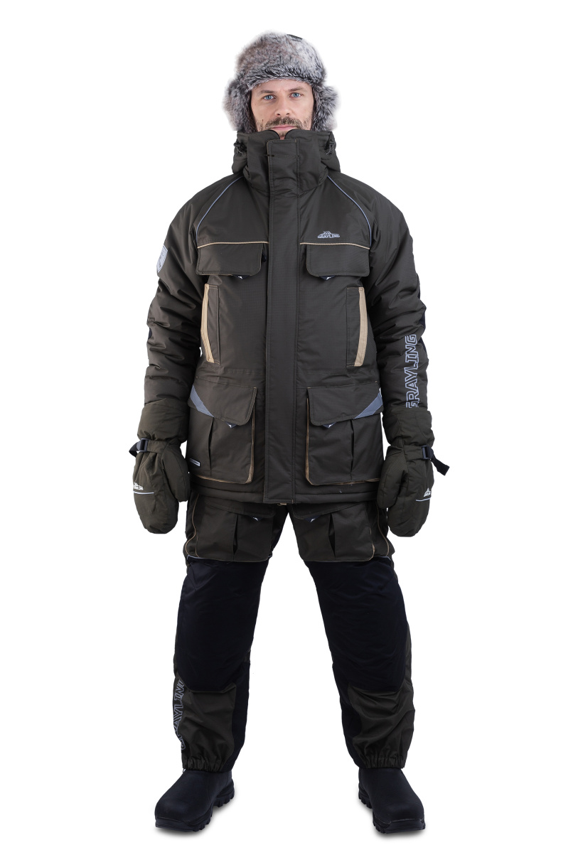 Камчатка МАГМА костюм для рыбалки GRAYLING. зимний хаки