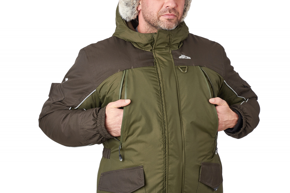 Скат костюм для рыбалки GRAYLING, зимний -35, хаки
