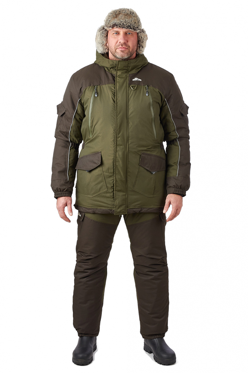 Скат костюм для рыбалки GRAYLING, зимний -35, хаки